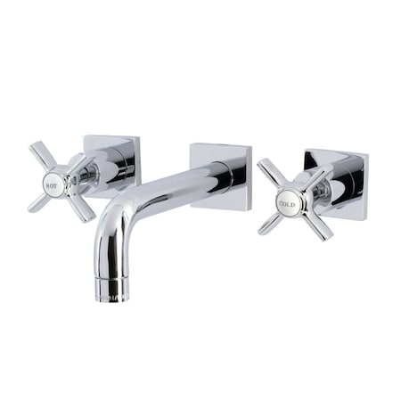 Kingston Brass KS6121ZX Two-Handle Wall Mount Bathroom Faucet, Polished Chrome KS6121ZX